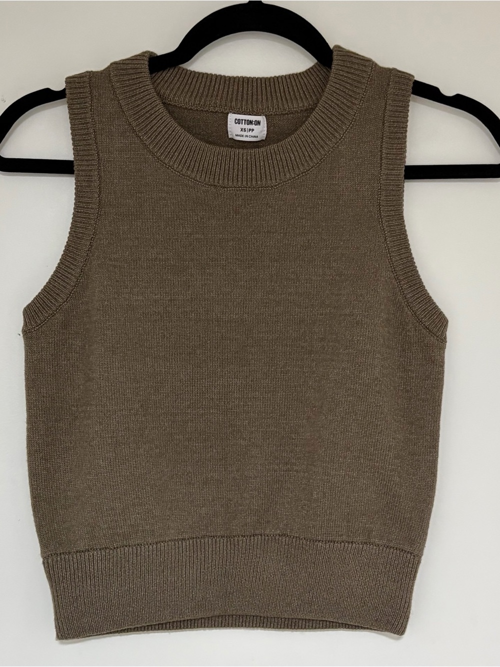 Cotton On Women’s Brown Sleeveless Knit Sweater Size XS